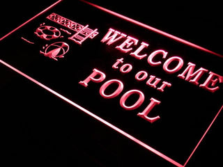 ADVPRO Welcome to Our Pool Home Decor Neon Light Sign st4-s003 - Red