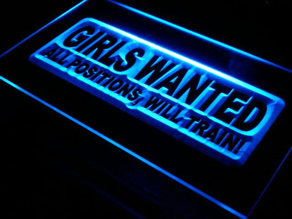 ADVPRO Girls Wanted All Positions Bar Neon Light Sign st4-s006 - Blue
