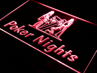 ADVPRO Poker Nights Game Bar Pub Gift Neon Light Sign st4-s007 - Red