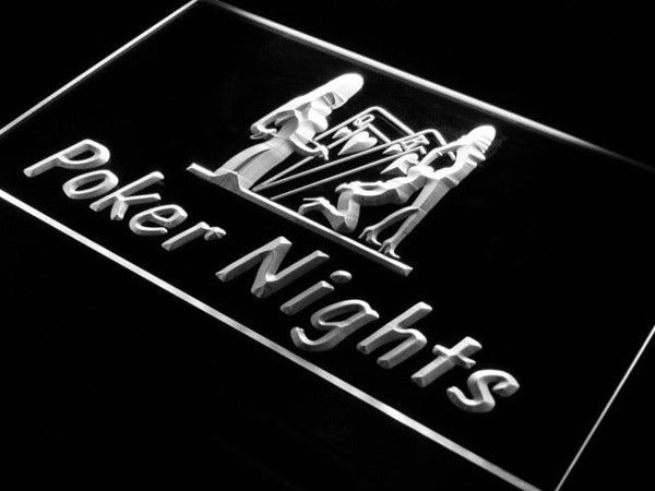 ADVPRO Poker Nights Game Bar Pub Gift Neon Light Sign st4-s007 - White