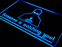 ADVPRO CCTV Someone is Watching Neon Light Sign st4-s009 - Blue