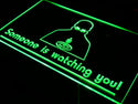 ADVPRO CCTV Someone is Watching Neon Light Sign st4-s009 - Green