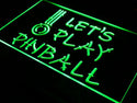 ADVPRO Let's Play Pinball Game Room Bar Neon Light Sign st4-s011 - Green