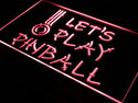 ADVPRO Let's Play Pinball Game Room Bar Neon Light Sign st4-s011 - Red