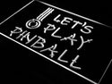 ADVPRO Let's Play Pinball Game Room Bar Neon Light Sign st4-s011 - White