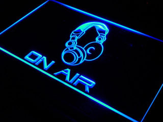 ADVPRO On Air Headphone Headset Studio Bar Beer LED Neon Sign st4-s013 - Blue