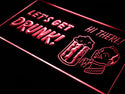 ADVPRO Let's Get Drunk Bar Pub Beer Neon Light Sign st4-s014 - Red