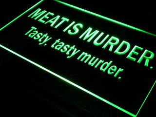 ADVPRO Meat is Murder Tasty Murder Bar Neon Light Sign st4-s020 - Green