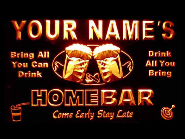ADVPRO Name Personalized Custom Home Bar Beer Neon Light Sign st4-p-tm - Orange