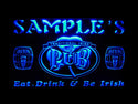 ADVPRO Name Personalized Custom Irish Pub Shamrock Bar Beer Neon Sign st4-pa-tm - Blue