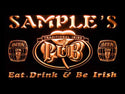 ADVPRO Name Personalized Custom Irish Pub Shamrock Bar Beer Neon Sign st4-pa-tm - Orange