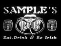 ADVPRO Name Personalized Custom Irish Pub Shamrock Bar Beer Neon Sign st4-pa-tm - White