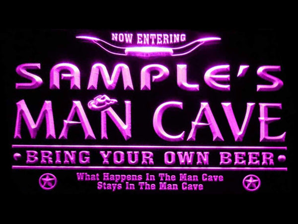 ADVPRO Man Cave Name Personalized Custom Game Room Cowboys Bar Beer LED Neon Sign st4-pb-tm - Purple