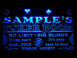 ADVPRO Name Personalized Custom Poker Casino Room Beer Bar Neon Sign st4-pd-tm - Blue