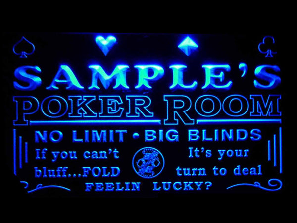 ADVPRO Name Personalized Custom Poker Casino Room Beer Bar Neon Sign st4-pd-tm - Blue