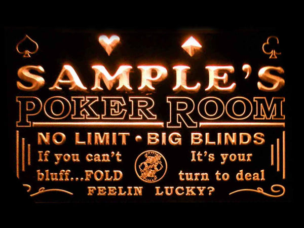 ADVPRO Name Personalized Custom Poker Casino Room Beer Bar Neon Sign st4-pd-tm - Orange