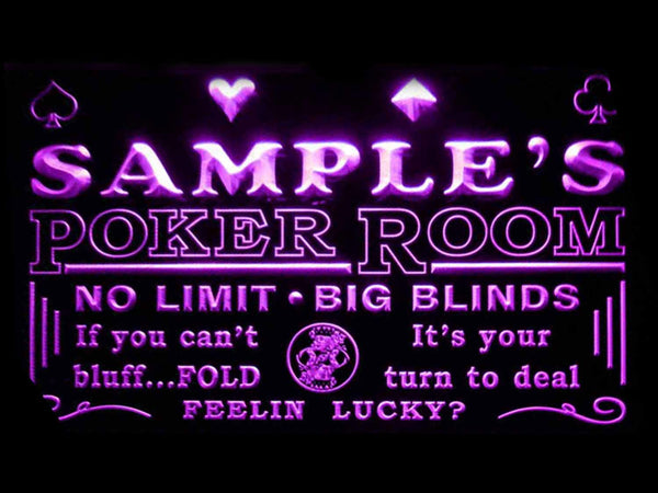 ADVPRO Name Personalized Custom Poker Casino Room Beer Bar Neon Sign st4-pd-tm - Purple