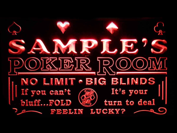 ADVPRO Name Personalized Custom Poker Casino Room Beer Bar Neon Sign st4-pd-tm - Red