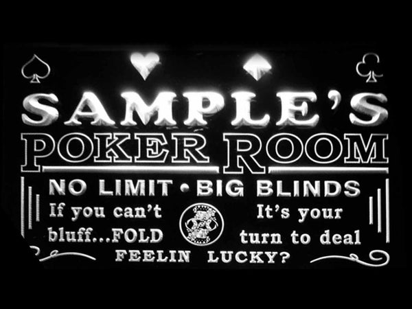ADVPRO Name Personalized Custom Poker Casino Room Beer Bar Neon Sign st4-pd-tm - White