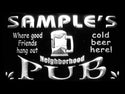 ADVPRO Name Personalized Custom Neighborhood Pub Bar Beer Neon Sign st4-pg-tm - White