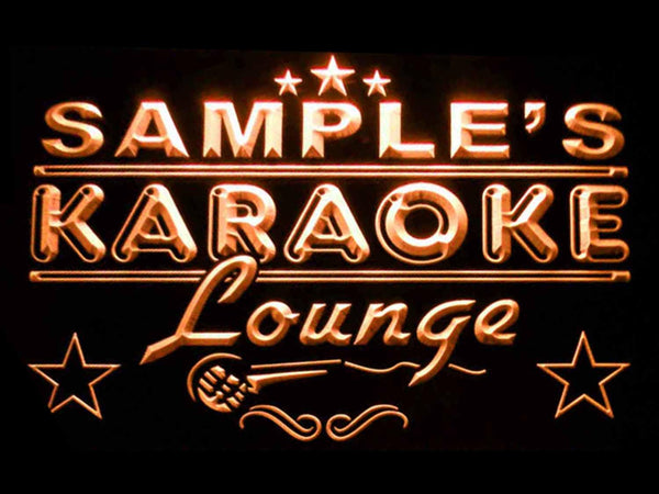 ADVPRO Name Personalized Custom Karaoke Lounge Bar Beer Neon Sign st4-pk-tm - Orange
