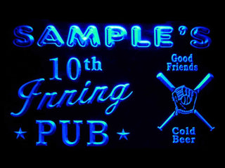 ADVPRO Name Personalized Custom Baseball Inning Bar Beer Neon Sign st4-po-tm - Blue
