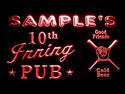 ADVPRO Name Personalized Custom Baseball Inning Bar Beer Neon Sign st4-po-tm - Red