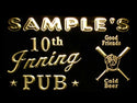 ADVPRO Name Personalized Custom Baseball Inning Bar Beer Neon Sign st4-po-tm - Yellow