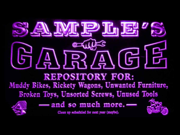 ADVPRO Name Personalized Custom Garage Basement Den Repair Neon Sign st4-pp-tm - Purple