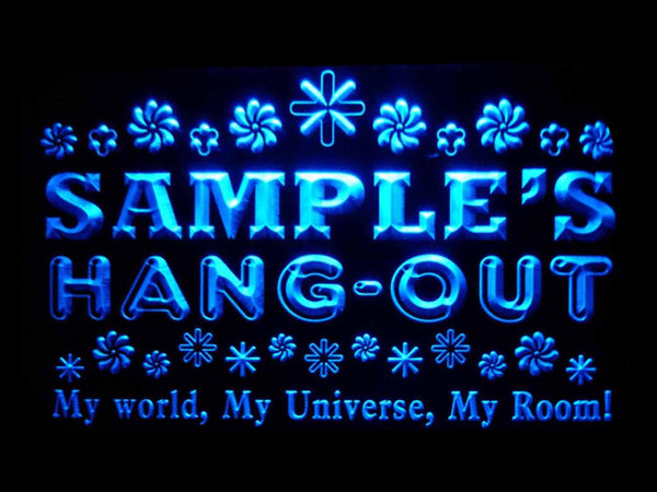 ADVPRO Name Personalized Custom Hang Out Girl Princess Room Neon Sign st4-pq-tm - Blue