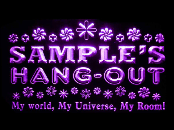 ADVPRO Name Personalized Custom Hang Out Girl Princess Room Neon Sign st4-pq-tm - Purple