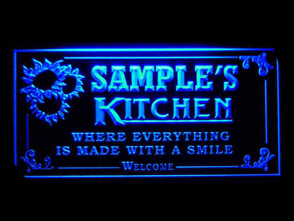 ADVPRO Name Personalized Custom Kitchen Welcome Chef Neon Light Sign st4-ps-tm - Blue