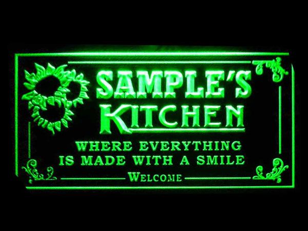 ADVPRO Name Personalized Custom Kitchen Welcome Chef Neon Light Sign st4-ps-tm - Green
