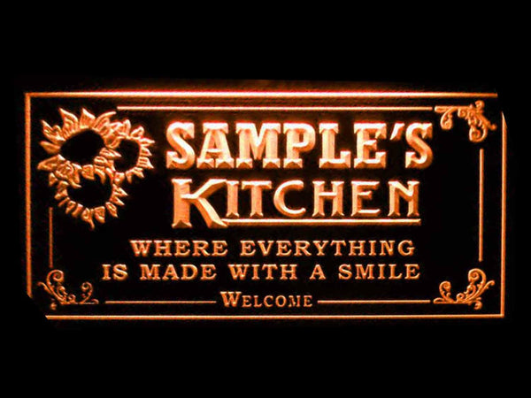 ADVPRO Name Personalized Custom Kitchen Welcome Chef Neon Light Sign st4-ps-tm - Orange