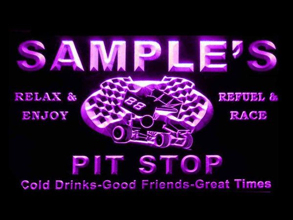 ADVPRO Name Personalized Custom Pit Stop Man Cave Bar Neon Beer Sign st4-pu-tm - Purple