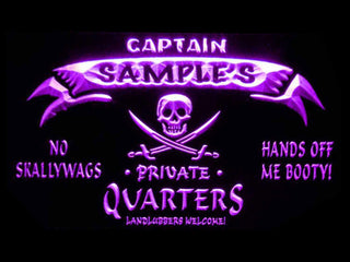 ADVPRO Name Personalized Custom Private Quarters Pirate Man Cave Neon Sign st4-pw-tm - Purple