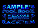 ADVPRO Name Personalized Custom Pool Room Rack 'em Bar Beer Neon Light Sign st4-py-tm - Blue