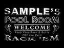 ADVPRO Name Personalized Custom Pool Room Rack 'em Bar Beer Neon Light Sign st4-py-tm - White
