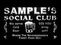 ADVPRO Name Personalized Custom Social Club Home Bar Beer Neon Light Sign st4-pz-tm - White