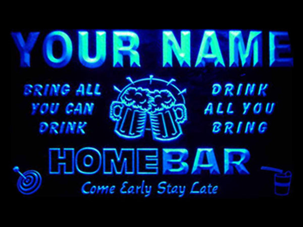 ADVPRO Name Personalized Custom Family Home Brew Mug Cheers Bar Beer Neon Sign st4-q-tm - Blue