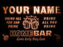 ADVPRO Name Personalized Custom Family Home Brew Mug Cheers Bar Beer Neon Sign st4-q-tm - Orange