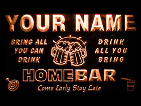 ADVPRO Name Personalized Custom Family Home Brew Mug Cheers Bar Beer Neon Sign st4-q-tm - Orange