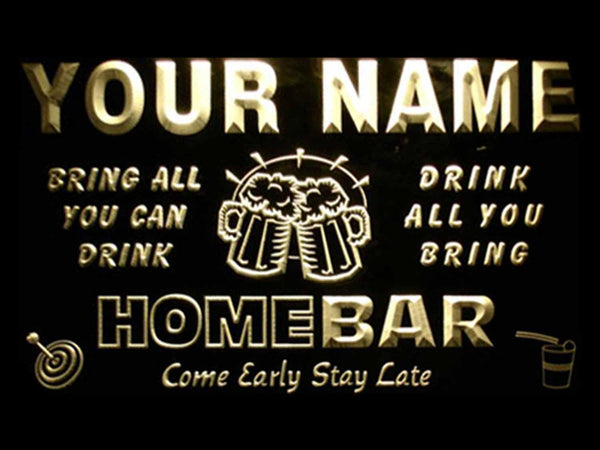 ADVPRO Name Personalized Custom Family Home Brew Mug Cheers Bar Beer Neon Sign st4-q-tm - Yellow