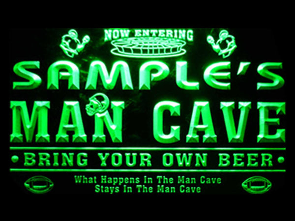 ADVPRO Name Personalized Custom Man Cave Football Bar Beer Neon Sign st4-qa-tm - Green