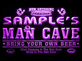 ADVPRO Name Personalized Custom Man Cave Football Bar Beer Neon Sign st4-qa-tm - Purple