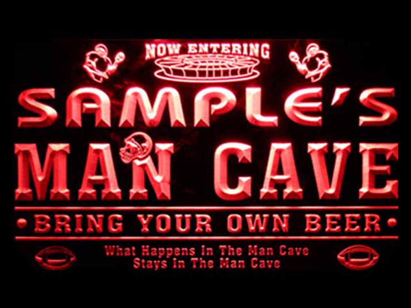 ADVPRO Name Personalized Custom Man Cave Football Bar Beer Neon Sign st4-qa-tm - Red