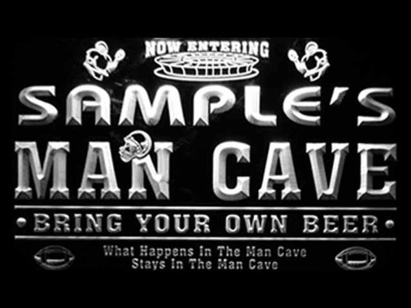 ADVPRO Name Personalized Custom Man Cave Football Bar Beer Neon Sign st4-qa-tm - White