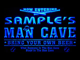 ADVPRO Name Personalized Custom Man Cave Baseball Bar Beer Neon Sign st4-qb-tm - Blue