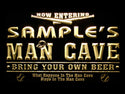 ADVPRO Name Personalized Custom Man Cave Baseball Bar Beer Neon Sign st4-qb-tm - Yellow