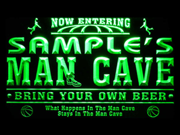 ADVPRO Name Personalized Custom Man Cave Basketball Bar Neon Sign st4-qc-tm - Green